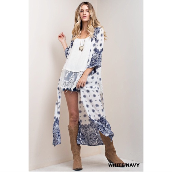 Last S or M New Casablanca Bohemian Kimono Cardi - Picture 6 of 8